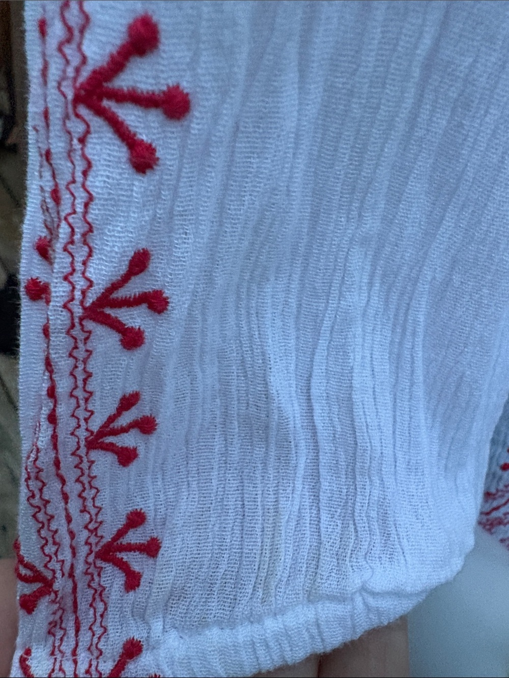 J. Jill White Peasant Tunic with Red Embroidery - Picture 14 of 14